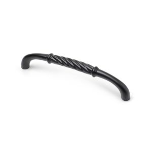 Tirador para mueble rei 3411 | cc 128 mm | negro mate | zamak
