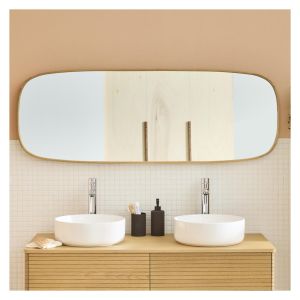 Espejo rectangular de roble 50x140 floki