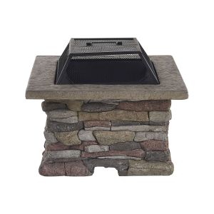 Brasero con parrilla kelud cemento gris