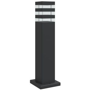 Lámpara de pie exterior de aluminio negro de 50