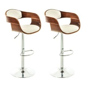 Taburetes de bar de diseño - lote 2 - marrón 88-102 cm