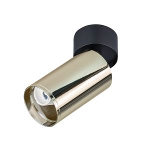 Aplique cilindro orientable para bombilla gu10 oro superficie dorado