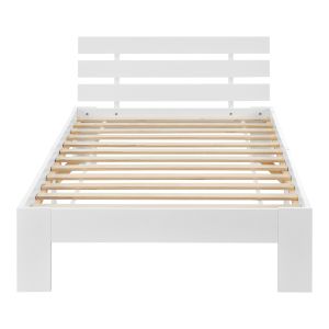 Cama simple nivala con somier colchón capacidad máx 150kg pino 120x200 cm -