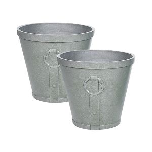 Maceta vari 45 cm gris