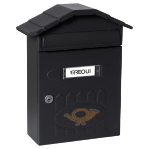 Arregui villa e5004 buzón exterior de acero, chapa gruesa y bisagras inox