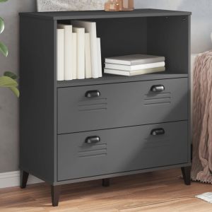Librería viken madera de ingeniería gris antracita 80x40x90 cm