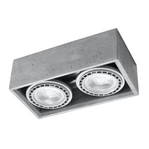 Lámparas de techo quatro 2 gris concreto 27x9x14cm
