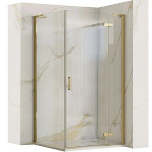 Rea cabina de ducha hugo 100x80 gold brush, 100x80x200,5 cm