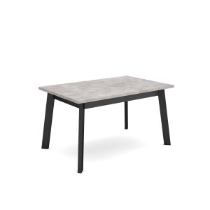 Mesa comedor, 140x90x75cm, cemento, patas de madera rf2908