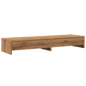 Soporte para monitor mueble de escritorio con cajones madera