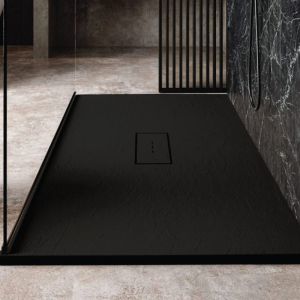 Plato de ducha resina vic negro  90x100 cm rejilla color