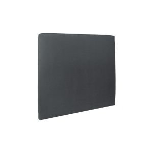 Cabecero tapizado 135 cm - tela terciopelo gris antracita - gris antracita