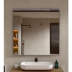 Espejo de baño rectangular marco gunmetal 70×60 cm (al×an) bellobath