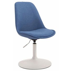 Silla de comedor cómoda - tela - azul blanco