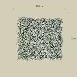 Jardín vertical artificial nevado 100x100 cm - naturing monde