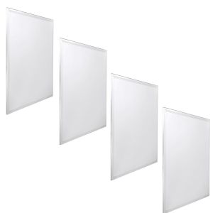 4x panel LED, 60x60cm, 48w, blanco frío 6000k, 3900 lm, falso techo