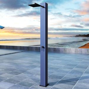 Ducha de piscina phoénix en acero inox azul oceáno 39l sistema antical