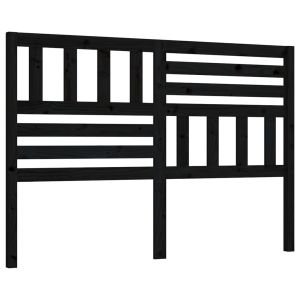 vidaXL cabecero de cama madera maciza de pino negro 126x4x100 cm