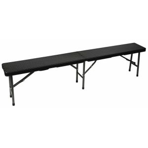 Perel banco plegable con diseño de mimbre negro fp160r
