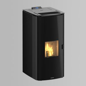 Hidroestufa de pellets idra 5s de 24 kw negra