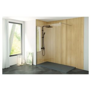 Ondee - kit  paneles murales esquina flora madera 200cm perfil negro