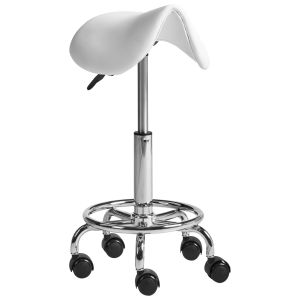 Taburete pony dumont piel sintética blanco