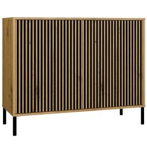Comoda - roble artesanal - 103,5 x 40 x 82,5 cm - acabado de roble - apertu