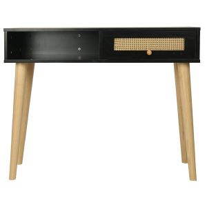 Consola de caña "marine" - 100 x 29 x 81 cm - negro