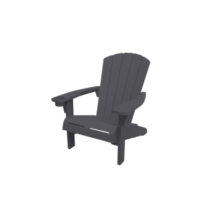 Silla de exterior alpine adirondack- 80x93x93cm- gris
