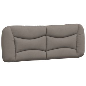 vidaXL cabecero de cama acolchado tela gris taupé 120 cm