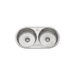 Fregadero de cocina doble seno en acero inoxidable práctico