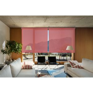 Estor enrollable screen  apertura 10%  plata y rojo 150 x 250cm