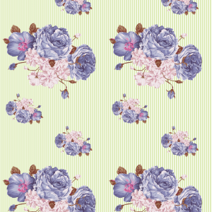 Papel pintado floral rosas moradas 60cm por 300cm