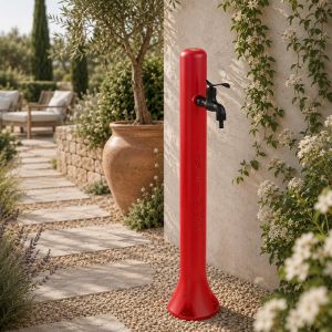 Fuente de jardín polietileno rojo sined fontana acqua rossa