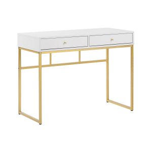 Consola daphne 100 cm 48 cm con cajones blanco/dorado