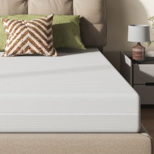 Colchón 160x200 cm 16 cm espuma ergonómica con funda lavable – blanco
