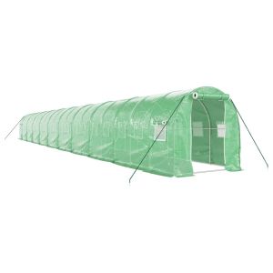 vidaXL invernadero con estructura de acero verde 40 m² 20x2x2 m