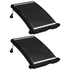 vidaXL paneles calefactores solares de piscina curvos 2 uds 72,5x46 cm