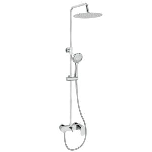 Valaz barra de ducha monomando redonda ajustable hasta 150cm cromada - 30cm