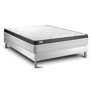 Conjunto vital ergo 140 x 190 cm somier kit blanco