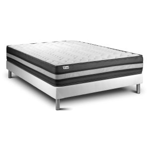 Conjunto vital power zen 135 x 190 cm somier kit blanco