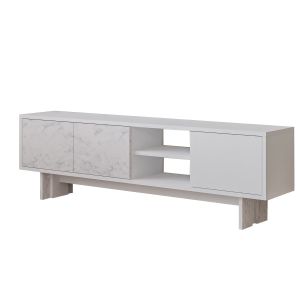 Soporte de tv de madera "ravello" - 150 x 30 x 45 cm - blanco