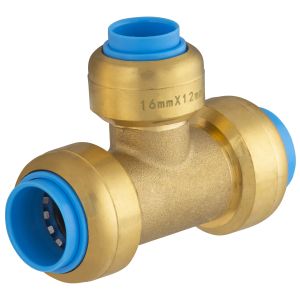 Conector automático universal en t reducido ø16 - ø12 - ø16 tout push