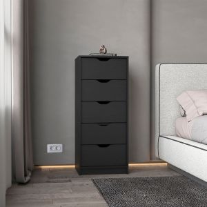 Cómoda basilea en melamina con 5 cajones de riel metalico