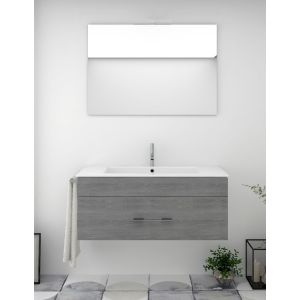 Mueble de baño florencia con lavabo y espejo 100x45cm combi