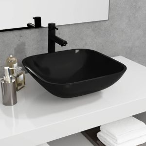 Lavabo de vidrio negro 42x42x14 cm es8120