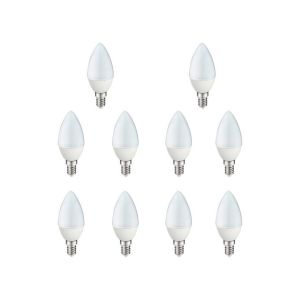 Pack 10 bombillas LED vela e14 4w luz cálida 3000k wonderlamp