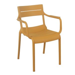 Oviala - sillón de jardín de plástico amarillo claro