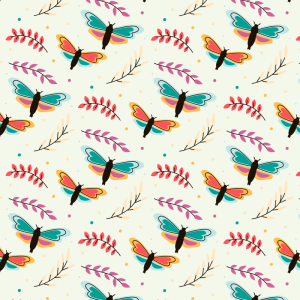 Papel pintado infantil mariposas de colores alegre 60cm por 300cm