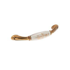 Tirador para muebles 80 en zamac y porcelana dist entre ejes 96mm lote 6